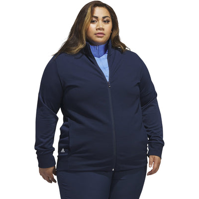 adidas Women's Textured Full-Zip Golf Jacket (Plus Size)