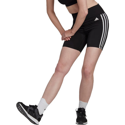 adidas Women's Training Essentials 3-Stripes High-Waisted Short Leggings