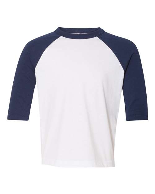 BELLA + CANVAS Toddler's Three-Quarter Sleeve Baseball Tee