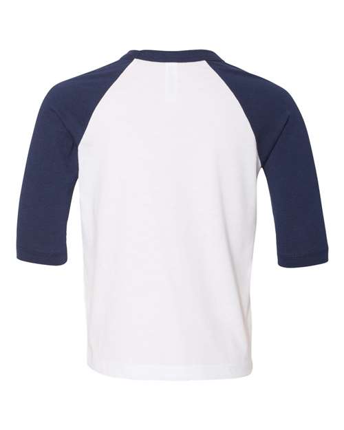 BELLA + CANVAS Toddler's Three-Quarter Sleeve Baseball Tee