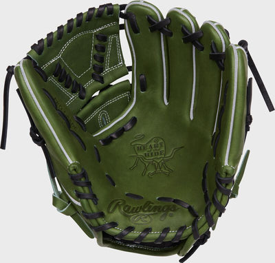 Rawlings Heart of the Hide Military Green Infield/Pitchers Glove