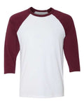 BELLA+CANVAS  Men's 3/4-Sleeve Baseball Tee. BC3200