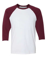 BELLA+CANVAS  Men's 3/4-Sleeve Baseball Tee. BC3200