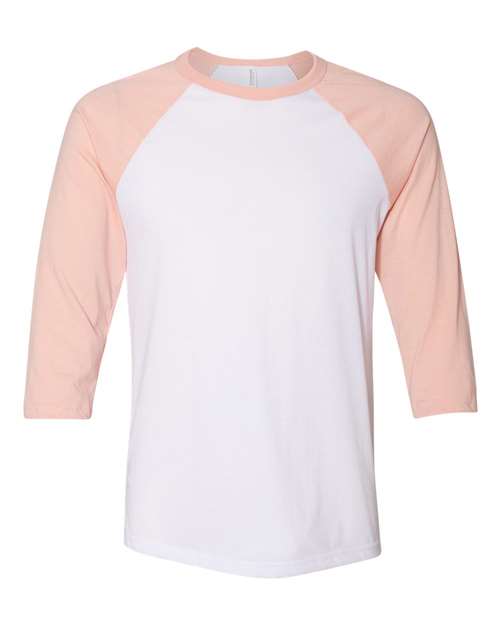 BELLA+CANVAS  Men's 3/4-Sleeve Baseball Tee. BC3200