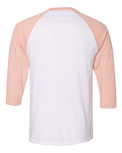 BELLA+CANVAS  Men's 3/4-Sleeve Baseball Tee. BC3200