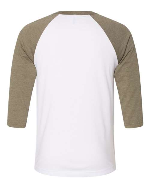 BELLA+CANVAS  Men's 3/4-Sleeve Baseball Tee. BC3200