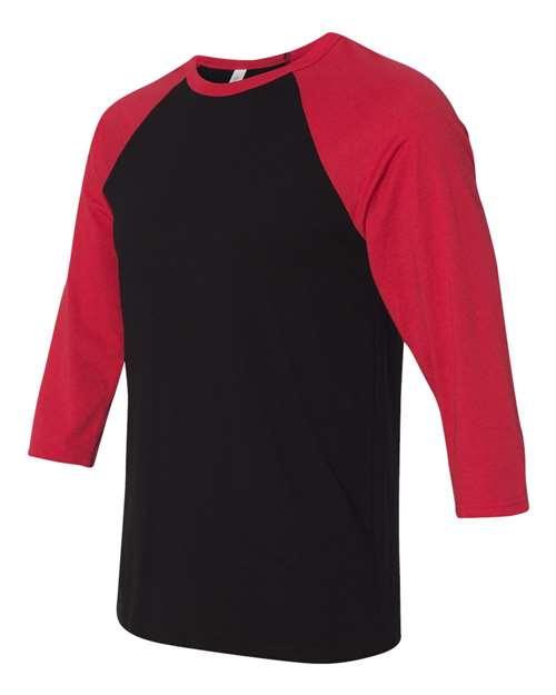 BELLA+CANVAS  Men's 3/4-Sleeve Baseball Tee. BC3200