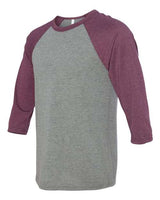 BELLA+CANVAS  Men's 3/4-Sleeve Baseball Tee. BC3200