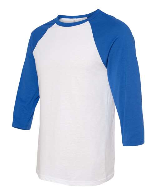 BELLA+CANVAS  Men's 3/4-Sleeve Baseball Tee. BC3200
