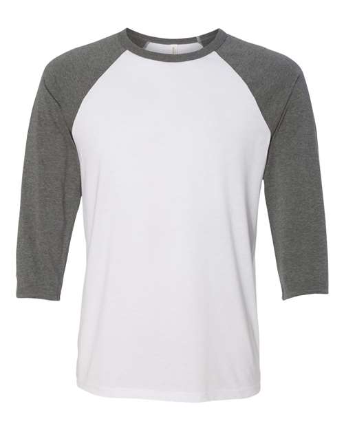 BELLA + CANVAS Three-Quarter Sleeve Baseball Tee
