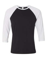BELLA+CANVAS  Men's 3/4-Sleeve Baseball Tee. BC3200