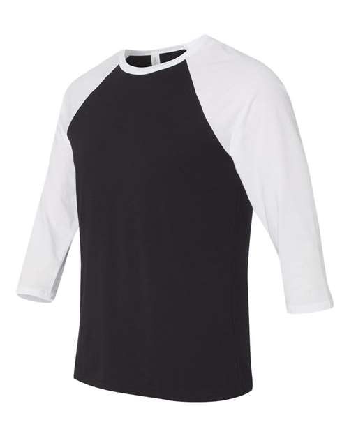 BELLA+CANVAS  Men's 3/4-Sleeve Baseball Tee. BC3200
