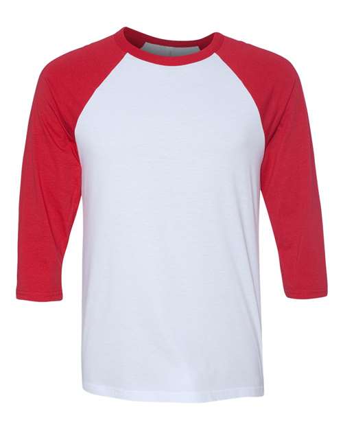 BELLA+CANVAS  Men's 3/4-Sleeve Baseball Tee. BC3200