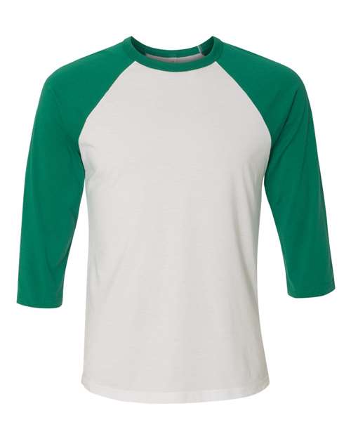 BELLA+CANVAS  Men's 3/4-Sleeve Baseball Tee. BC3200