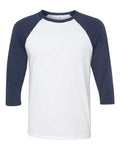 BELLA+CANVAS  Men's 3/4-Sleeve Baseball Tee. BC3200