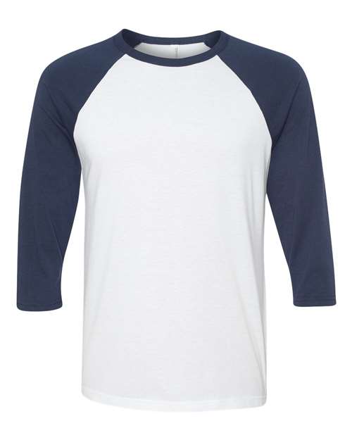 BELLA+CANVAS  Men's 3/4-Sleeve Baseball Tee. BC3200