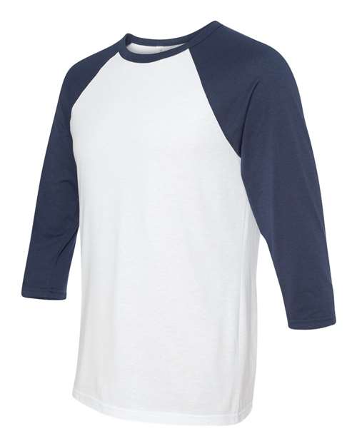BELLA+CANVAS  Men's 3/4-Sleeve Baseball Tee. BC3200