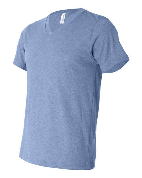 BELLA + CANVAS  Men's Triblend Short Sleeve V-Neck Tee. BC3415