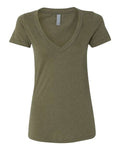 Next Level Women’s CVC Deep V-Neck T-Shirt-1