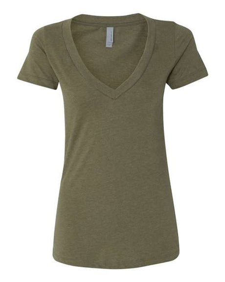 Next Level Women’s CVC Deep V-Neck T-Shirt-1