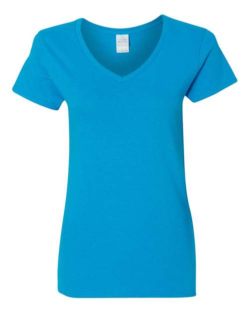 Gildan Women's Heavy Cotton 100% Cotton V-Neck T-Shirt 5V00L