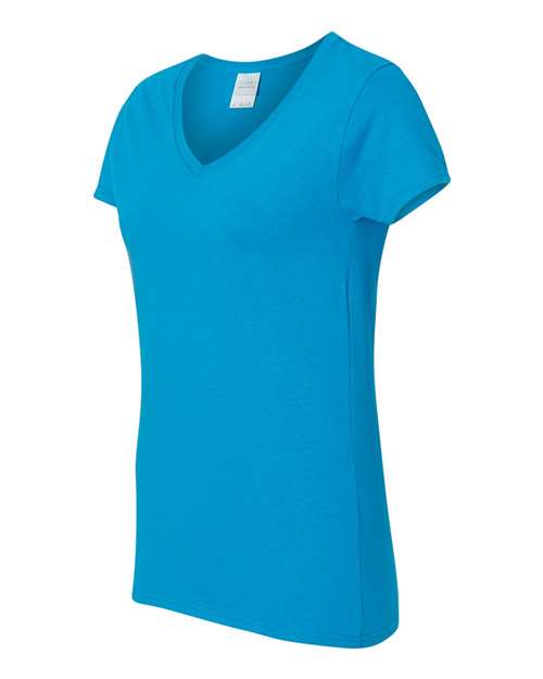 Gildan Women's Heavy Cotton 100% Cotton V-Neck T-Shirt 5V00L