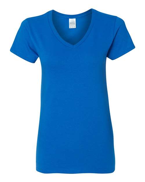 Gildan Women's Heavy Cotton 100% Cotton V-Neck T-Shirt 5V00L