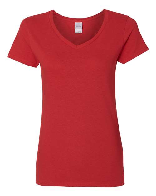Gildan Women's Heavy Cotton 100% Cotton V-Neck T-Shirt 5V00L
