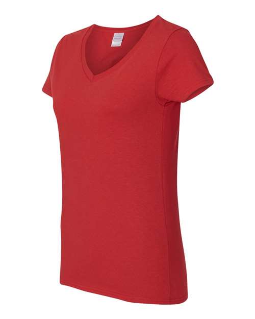 Gildan Women's Heavy Cotton 100% Cotton V-Neck T-Shirt 5V00L