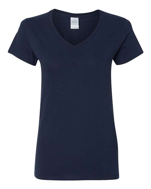 Gildan Women's Heavy Cotton 100% Cotton V-Neck T-Shirt 5V00L