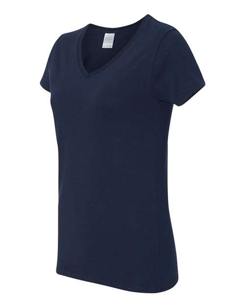 Gildan Women's Heavy Cotton 100% Cotton V-Neck T-Shirt 5V00L