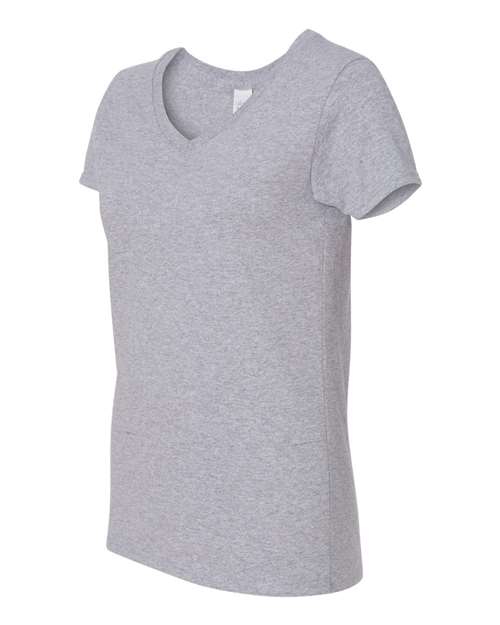 Gildan Women's Heavy Cotton 100% Cotton V-Neck T-Shirt 5V00L