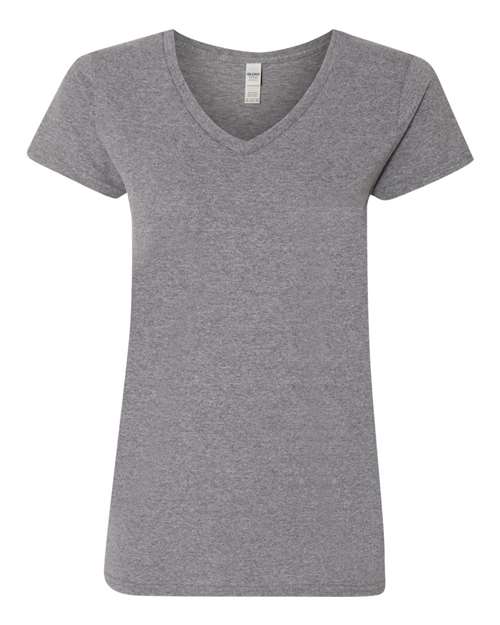 Gildan Women's Heavy Cotton 100% Cotton V-Neck T-Shirt 5V00L