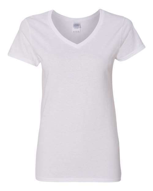Gildan Women's Heavy Cotton 100% Cotton V-Neck T-Shirt 5V00L
