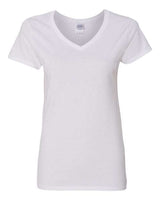 Gildan Women's Heavy Cotton 100% Cotton V-Neck T-Shirt 5V00L