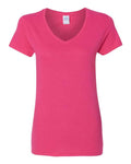Gildan Women's Heavy Cotton 100% Cotton V-Neck T-Shirt 5V00L