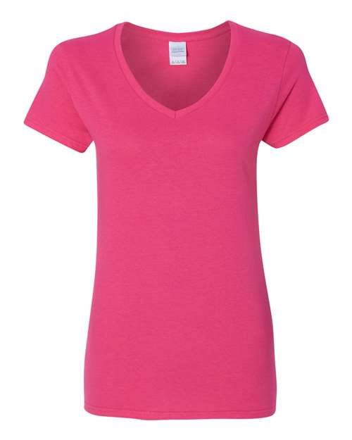 Gildan Women's Heavy Cotton 100% Cotton V-Neck T-Shirt 5V00L