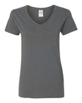 Gildan Women's Heavy Cotton 100% Cotton V-Neck T-Shirt 5V00L