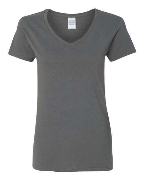 Gildan Women's Heavy Cotton 100% Cotton V-Neck T-Shirt 5V00L