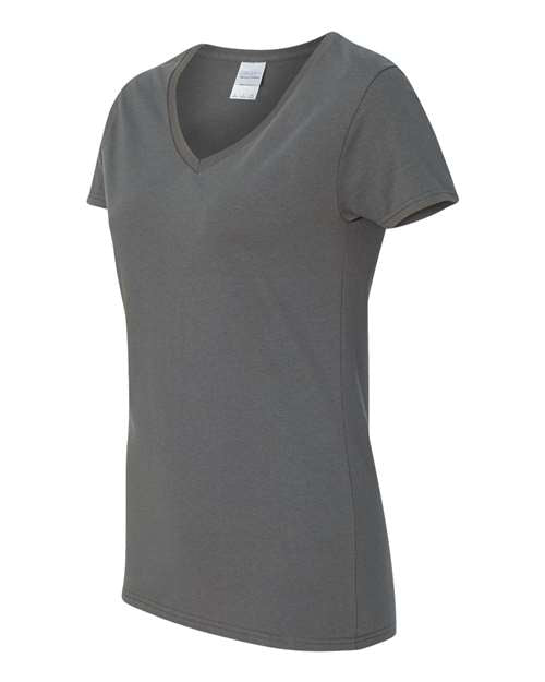 Gildan Women's Heavy Cotton 100% Cotton V-Neck T-Shirt 5V00L
