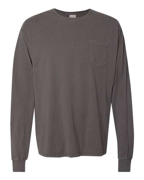 ComfortWash by Hanes Men's Garment Dyed Long Sleeve T-Shirt With a Pocket Hanes