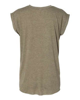 BELLA + CANVAS Women’s Flowy Rolled Cuffs Muscle Tee