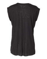 BELLA + CANVAS Women’s Flowy Rolled Cuffs Muscle Tee