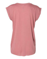 BELLA + CANVAS Women’s Flowy Rolled Cuffs Muscle Tee