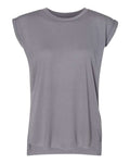 BELLA + CANVAS Women's Flowy Rolled Cuffs Muscle Tee