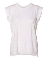 BELLA + CANVAS Women’s Flowy Rolled Cuffs Muscle Tee