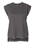 BELLA + CANVAS Women’s Flowy Rolled Cuffs Muscle Tee
