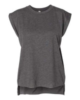 BELLA + CANVAS Women’s Flowy Rolled Cuffs Muscle Tee