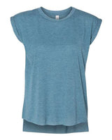 BELLA + CANVAS Women’s Flowy Rolled Cuffs Muscle Tee