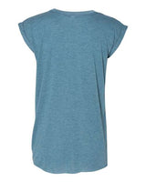 BELLA + CANVAS Women’s Flowy Rolled Cuffs Muscle Tee